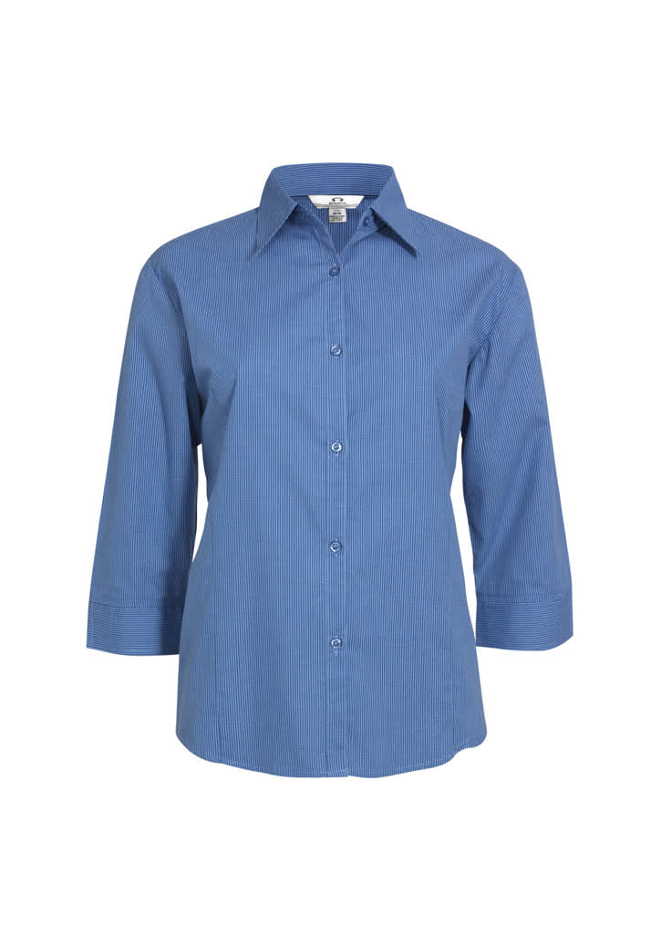 Womens Micro Check 3/4 Sleeve Shirt - Image 5