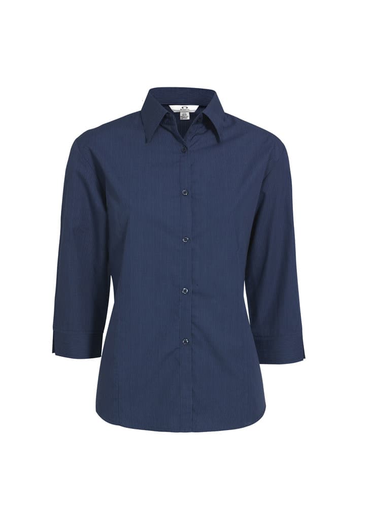 Womens Micro Check 3/4 Sleeve Shirt - Image 4