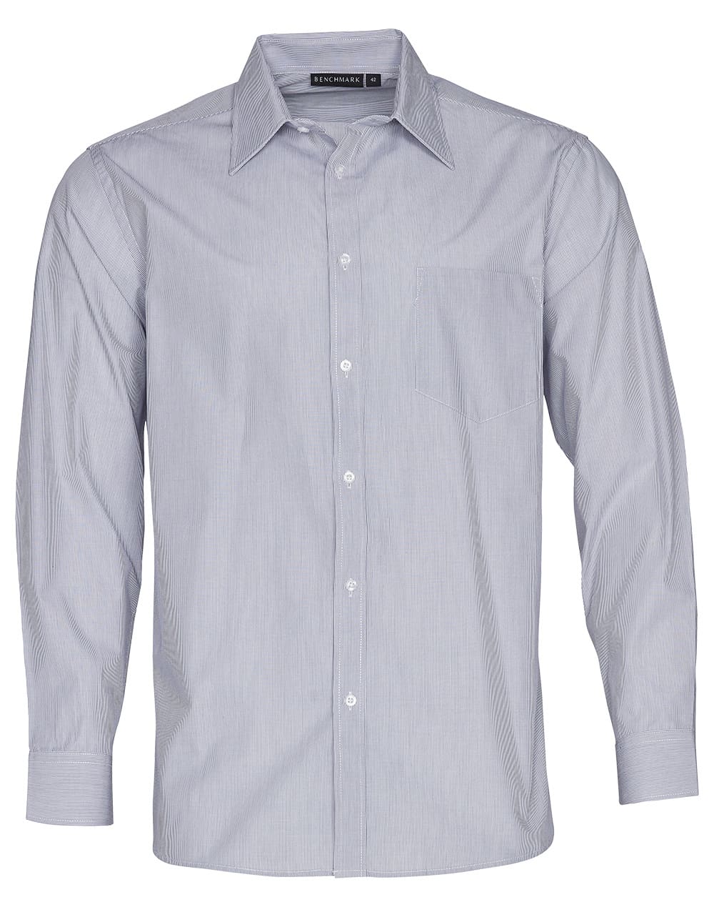 Men's Fine Stripe Long Sleeve Shirt - Image 4