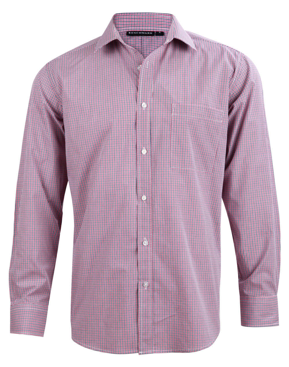 Men's Two Tone Mini Check L/S Shirt - Image 3