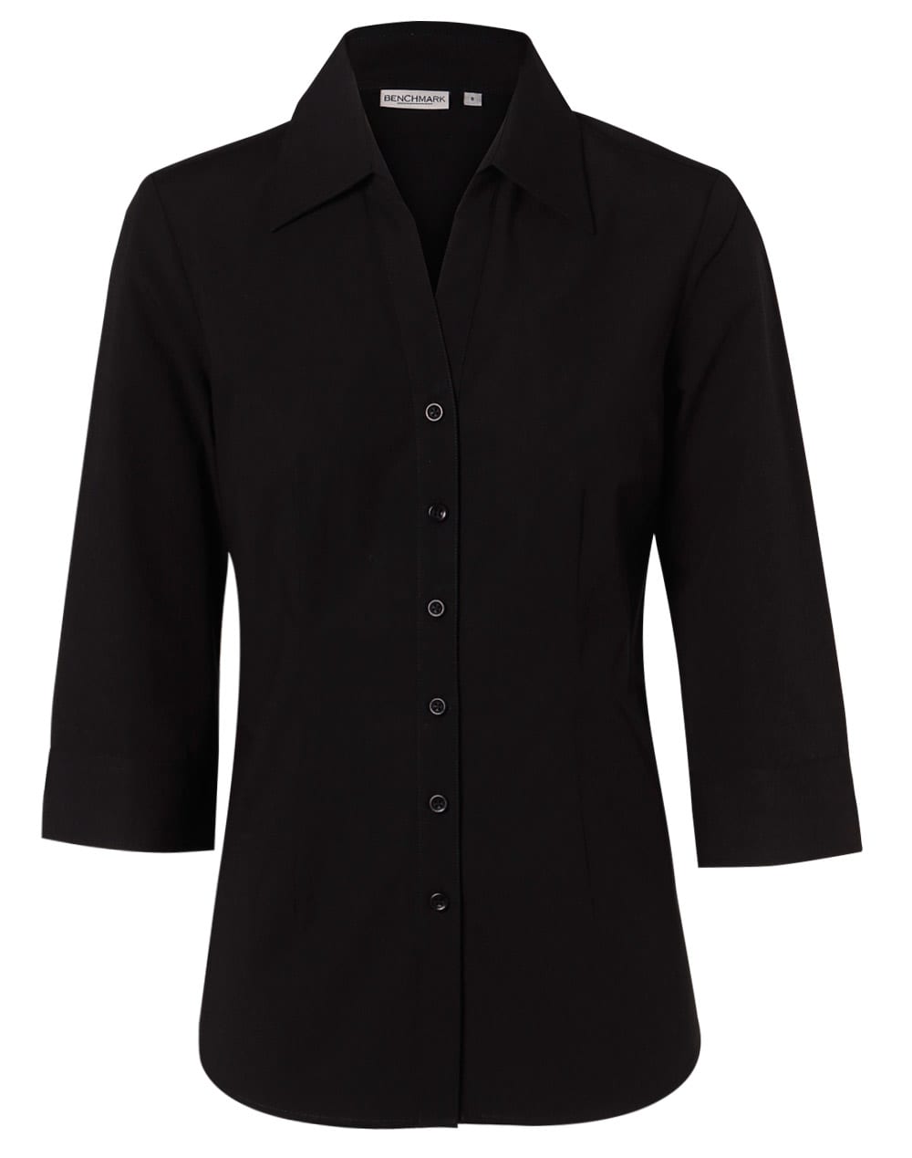 Women's Cotton/Poly Stretch 3/4 Sleeve Shirt - Image 3