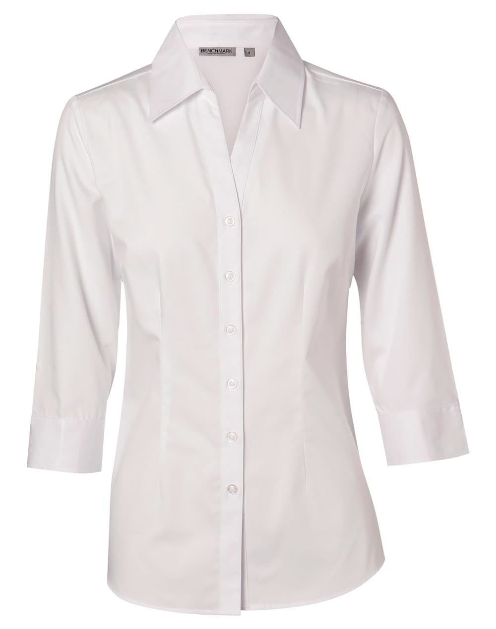 Women's Cotton/Poly Stretch 3/4 Sleeve Shirt - Image 4