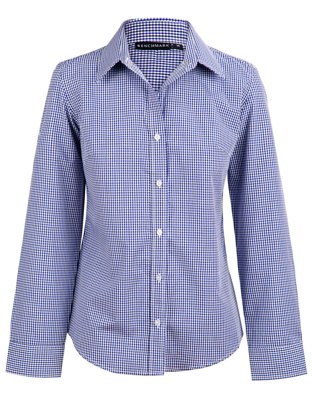 Ladies' Two Tone Check L/S Shirt - Image 3