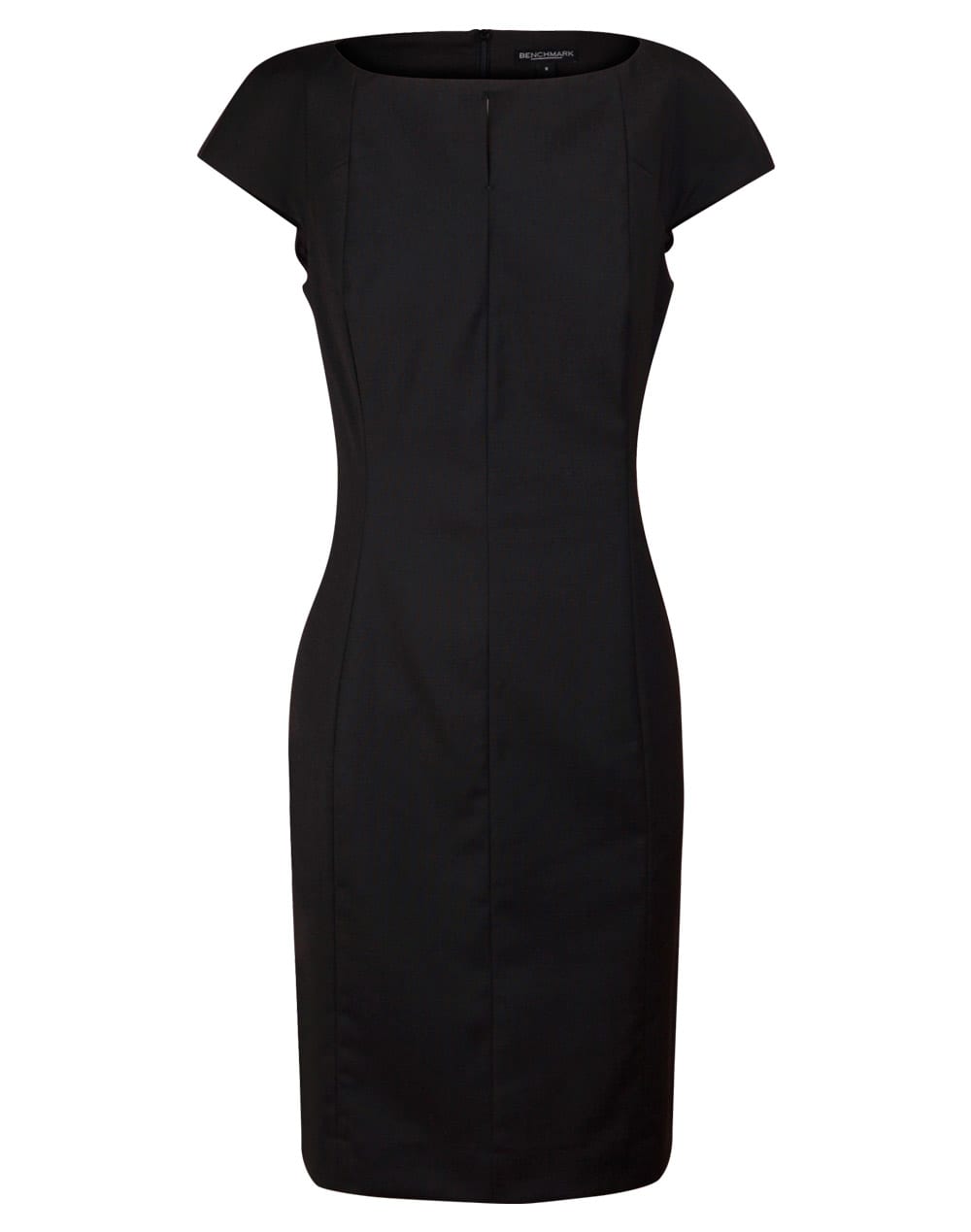 Ladies' Wool Blend Stretch Cap Sleeve Dress - Image 3
