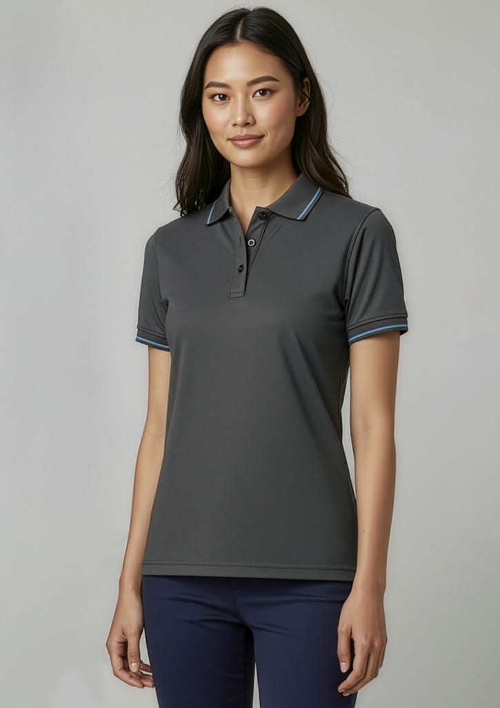 Womens Jet Short Sleeve Polo - Image 5