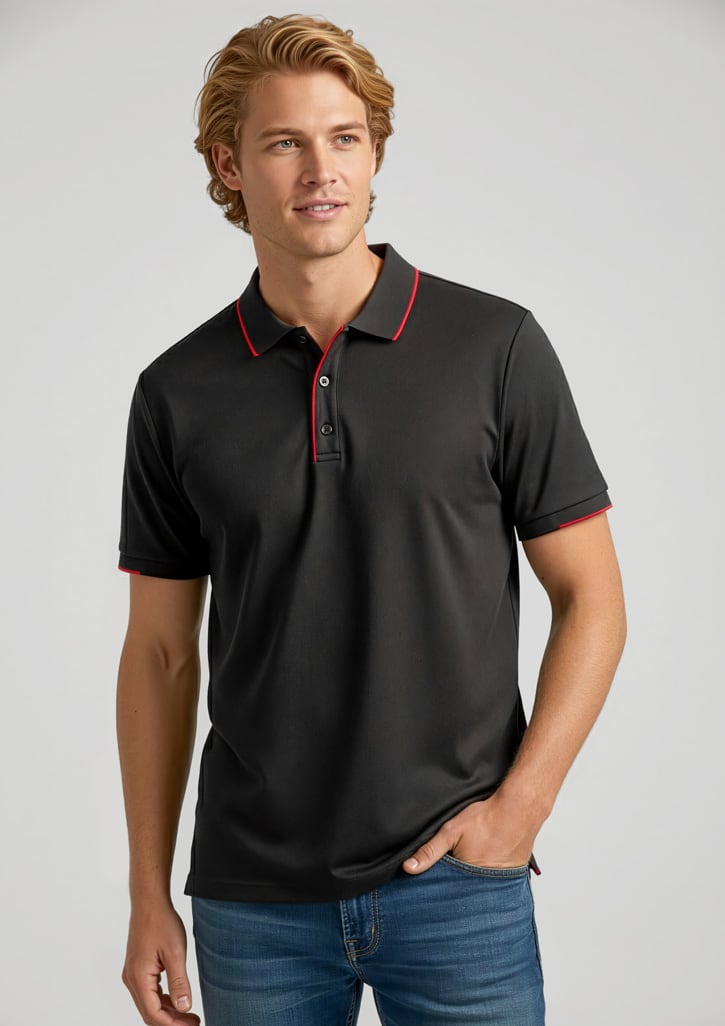 Mens Focus Short Sleeve Polo - Image 3