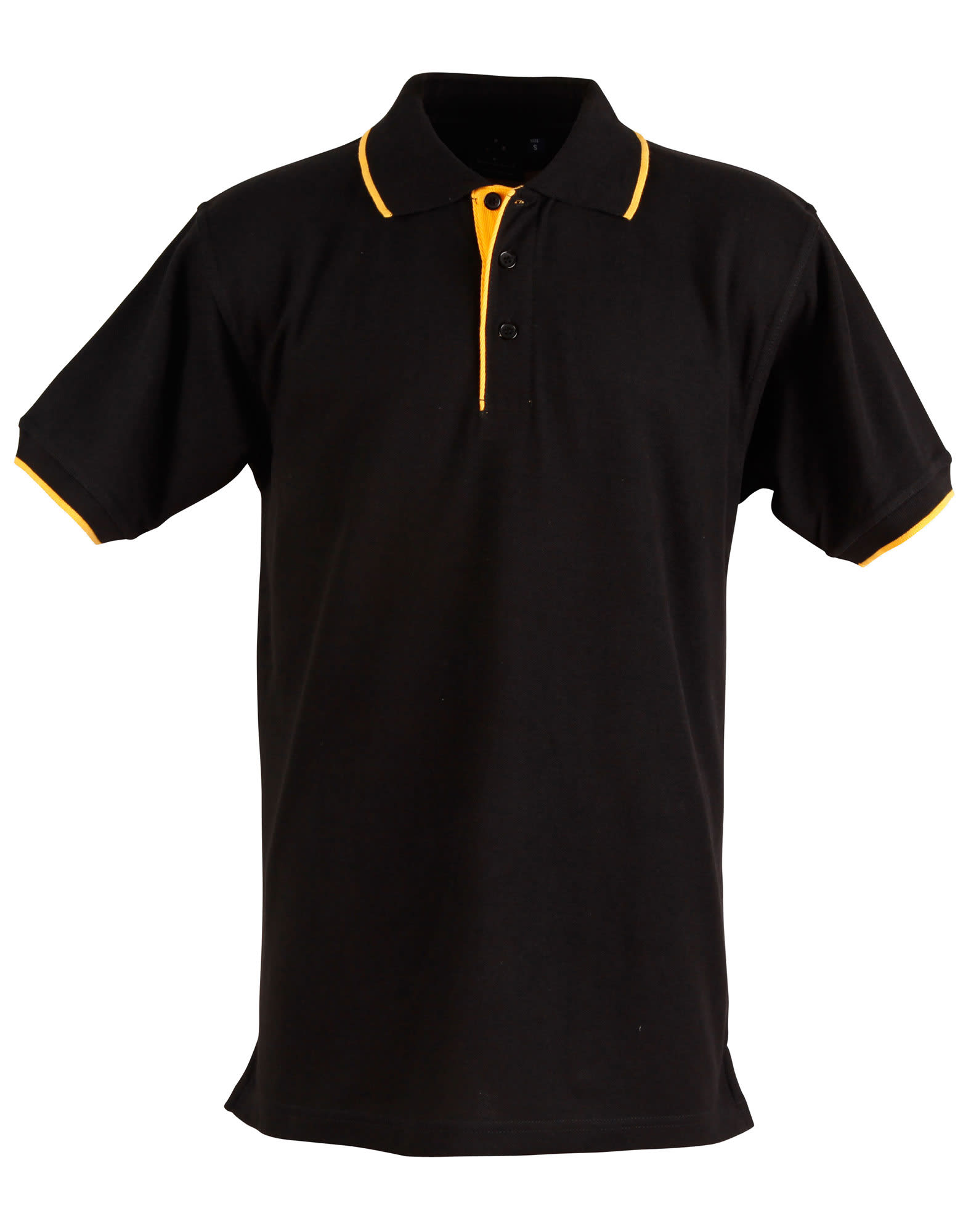 Mens S/L pique polo contrast - Image 3