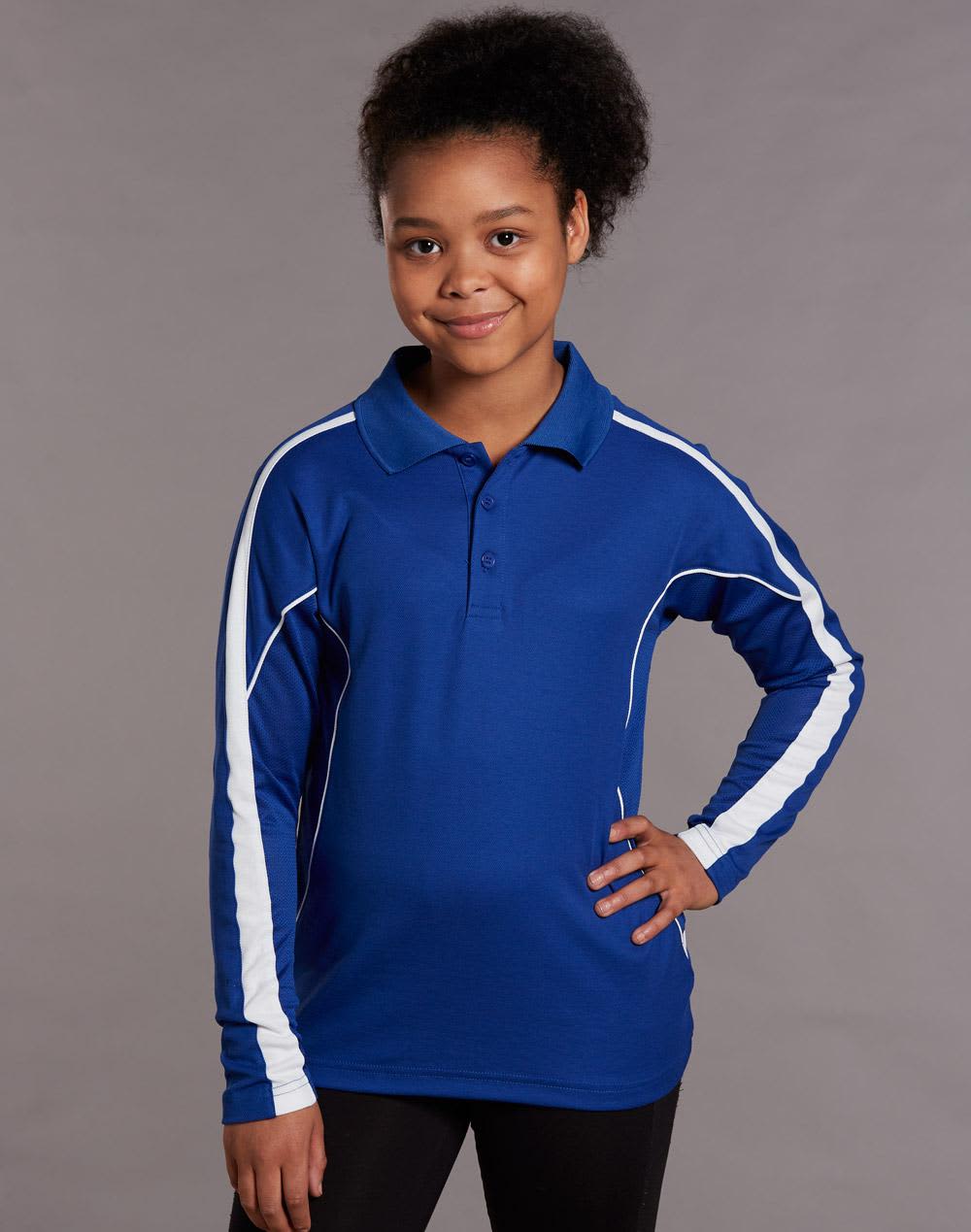 Kids' TrueDry Long Sleeve Polo