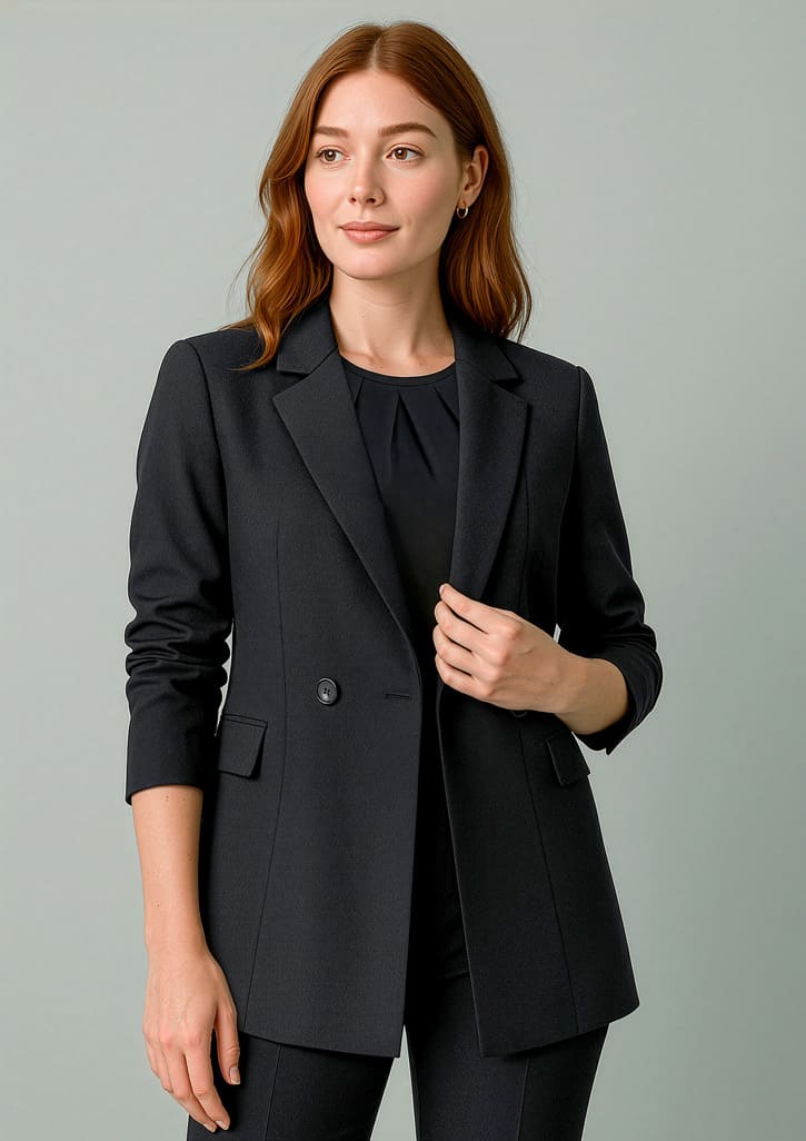 Womens Renew Double Breasted Longline Jacket - Image 3