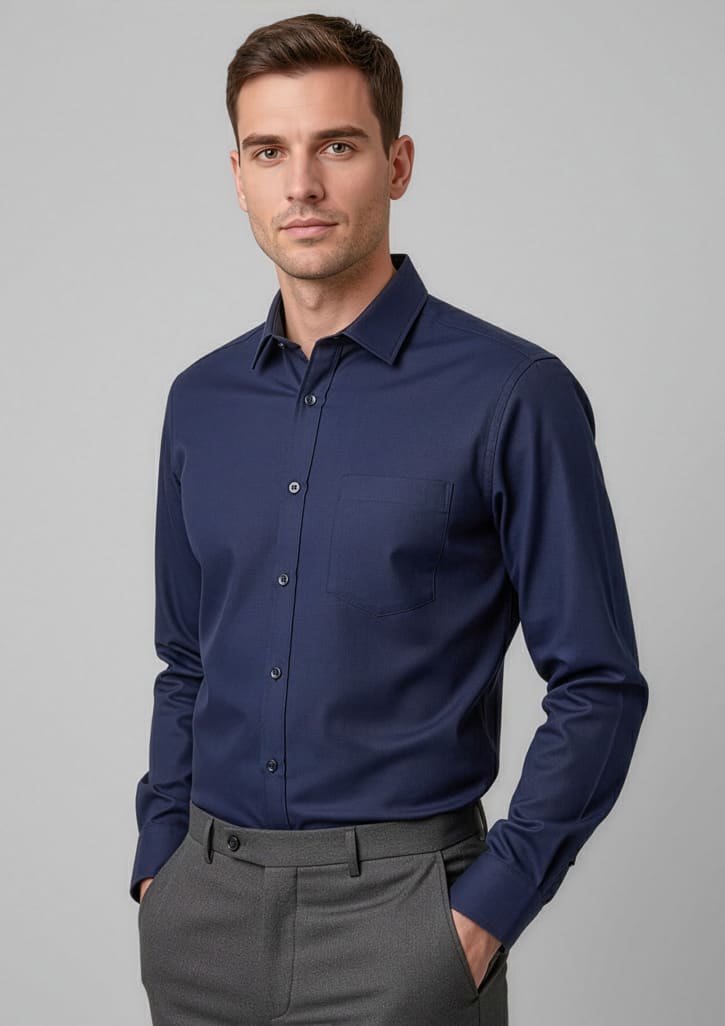 Mens Dalton Long Sleeve Shirt - Image 5