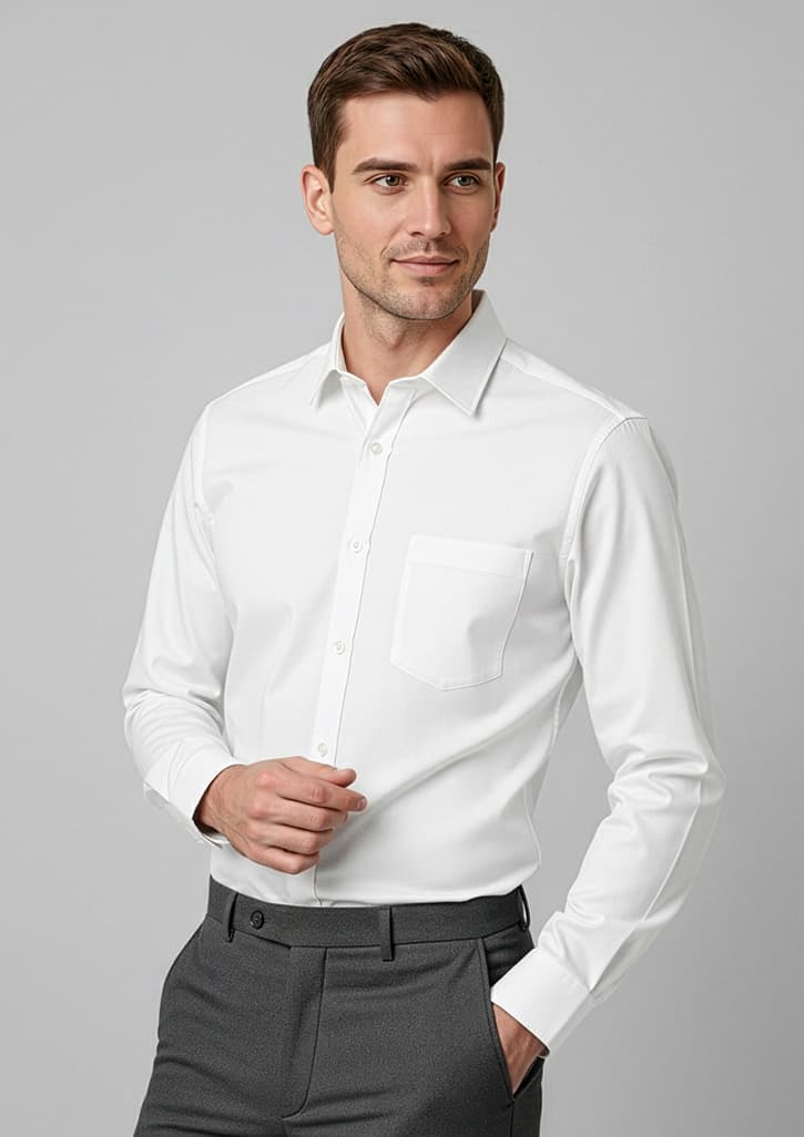 Mens Dalton Long Sleeve Shirt - Image 3