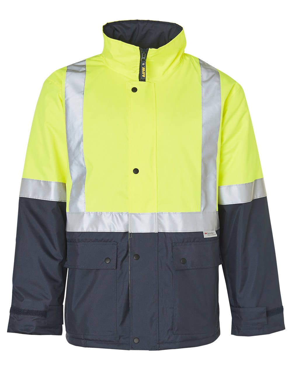 Hi-Vis Two Tone Rain Proof Quilted Safety Jacket With 3M Tapes - Image 4