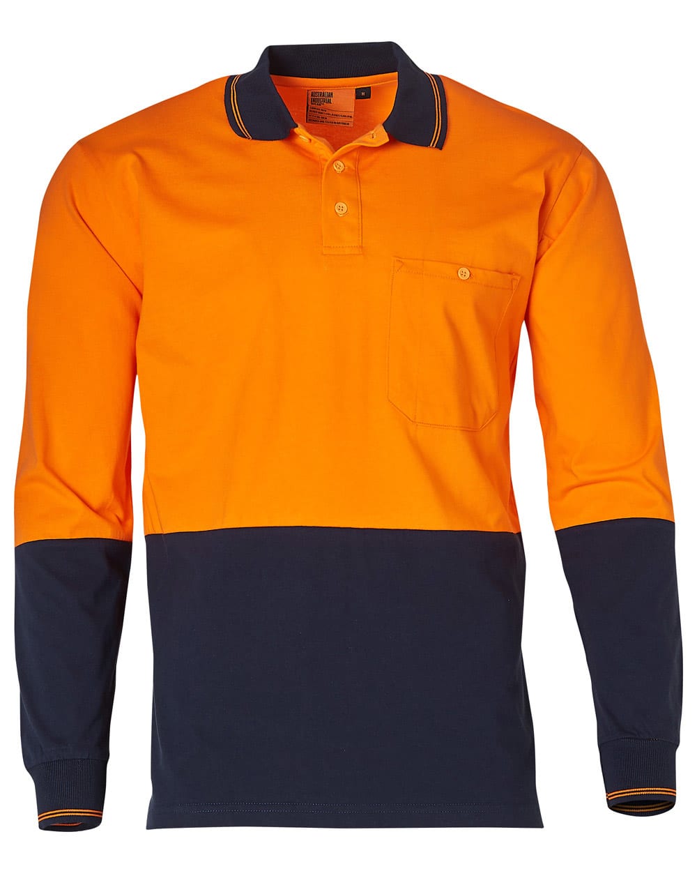 Hi-Vis Cotton Two Tone L/S Safety Polo - Image 3