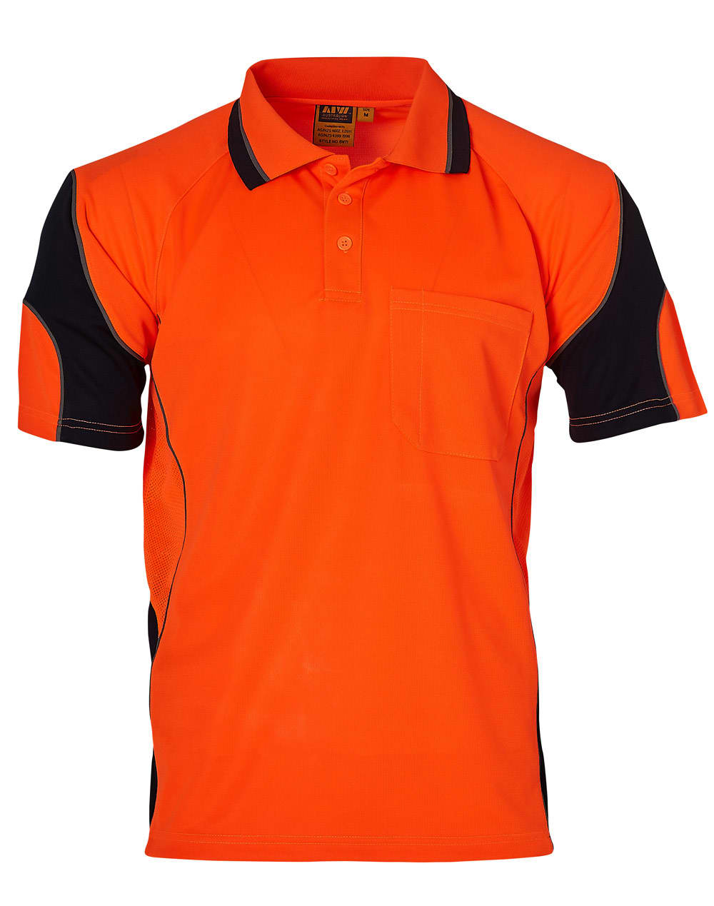 Cooldry Hi-Vis Mini Waffle Safety Polo - Image 3