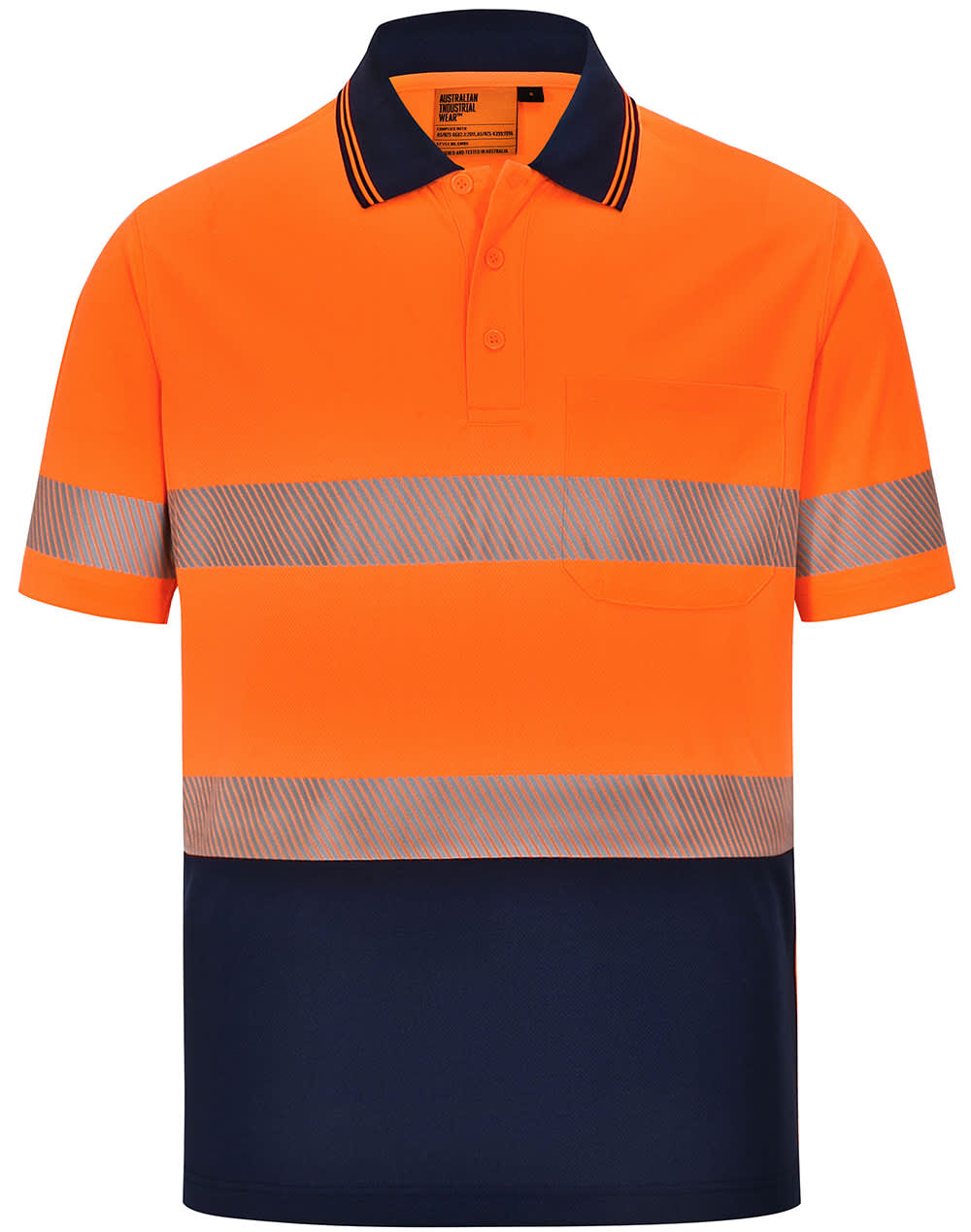 Unisex Cooldry Segmented Safety S/S Polo - Image 4
