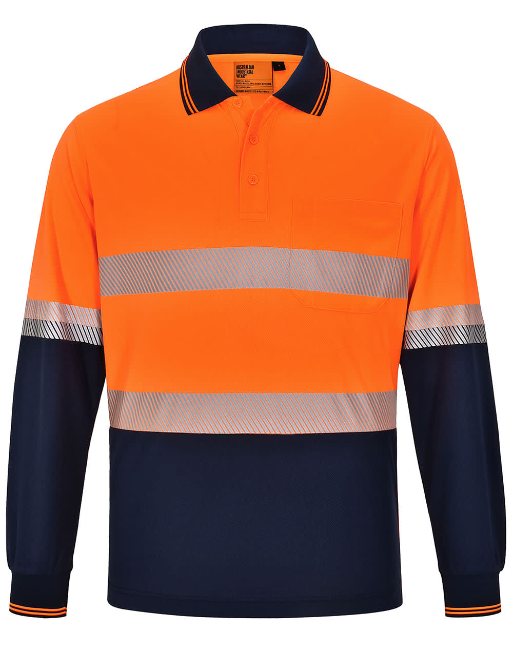 Unisex Cooldry Segmented Safety L/S Polo - Image 4