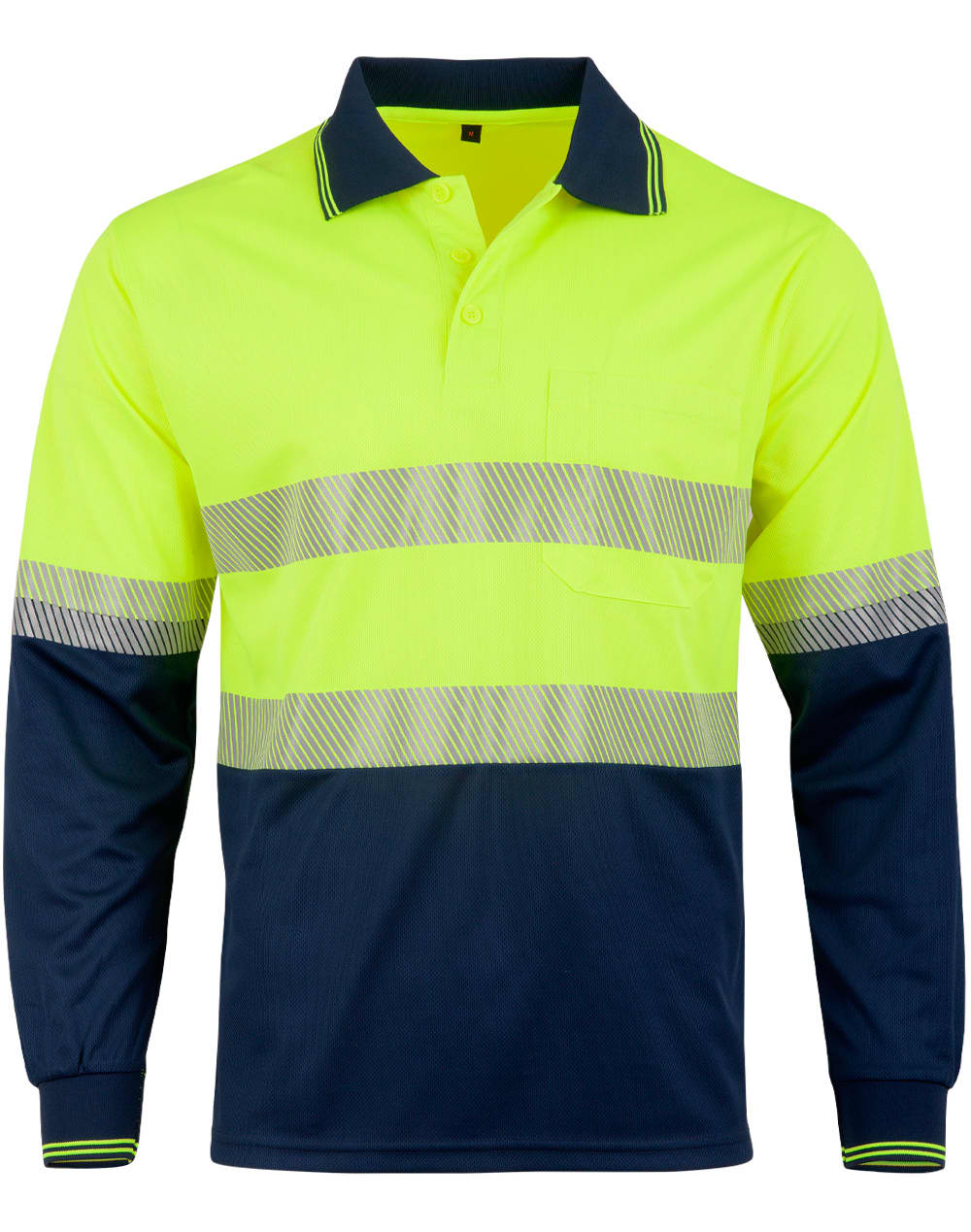 Unisex Cooldry Segmented Safety L/S Polo - Image 6