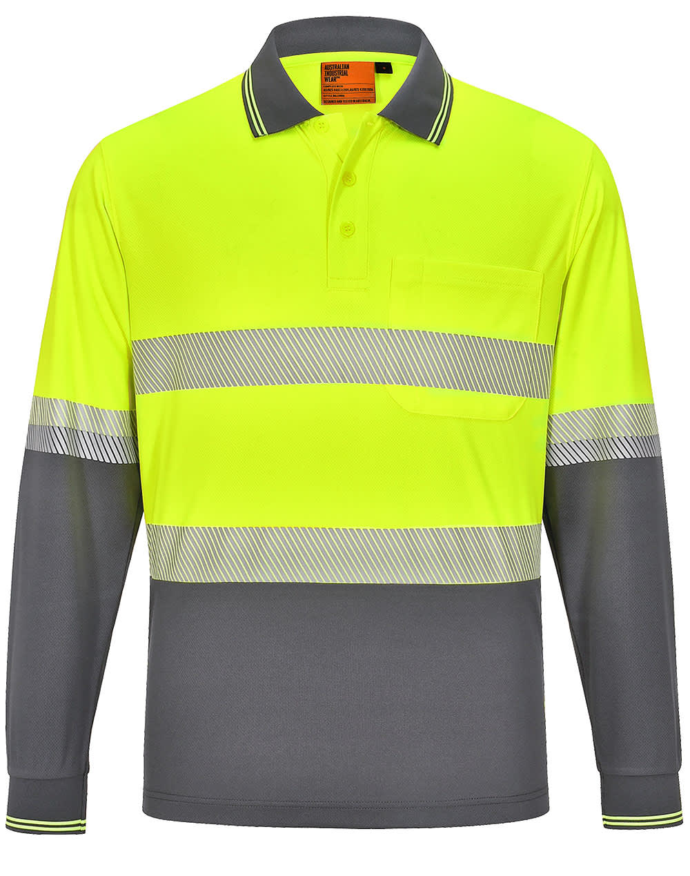 Unisex Cooldry Segmented Safety L/S Polo - Image 5