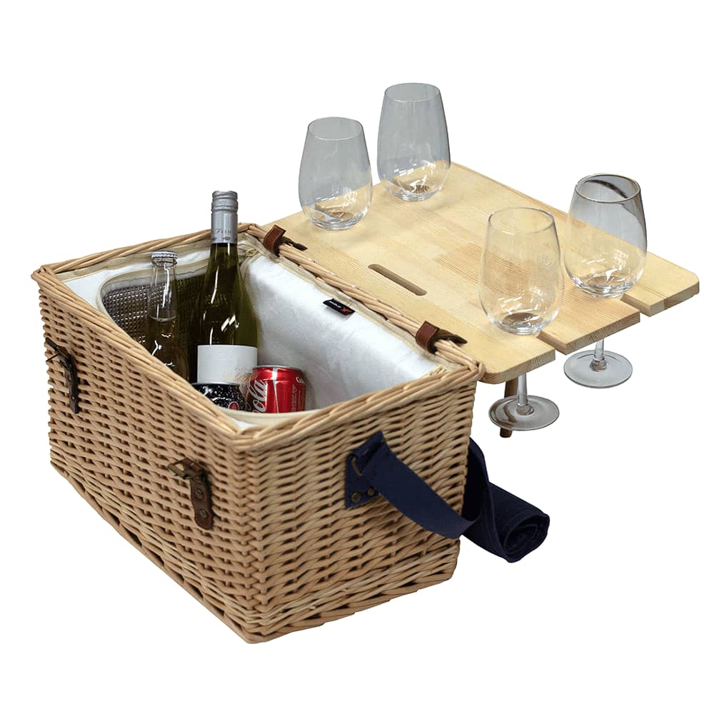 Trekk Wicker Basket w/ Picnic Table - Image 4
