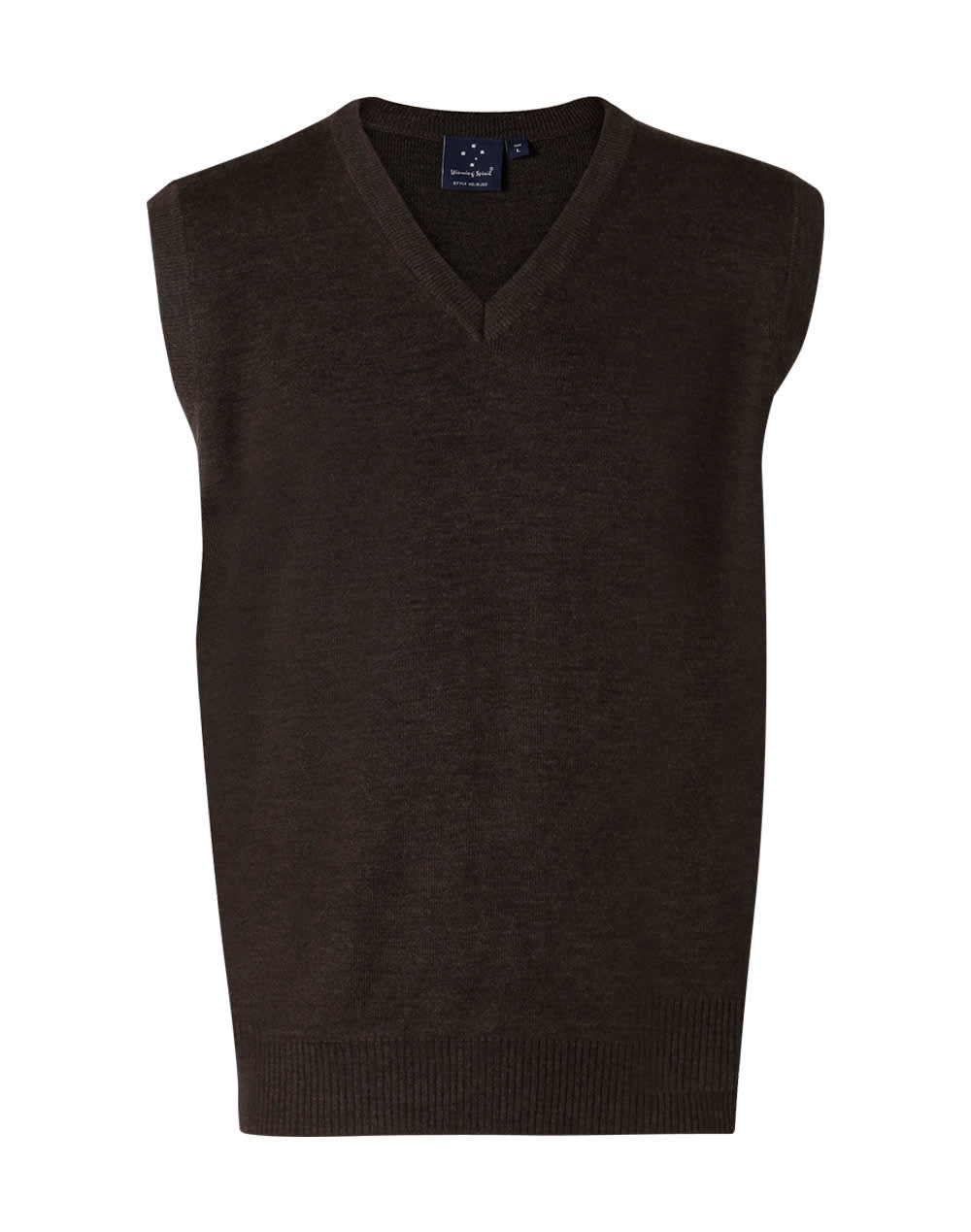 V Neck Wool / Acrylic Knit Vest - Image 4