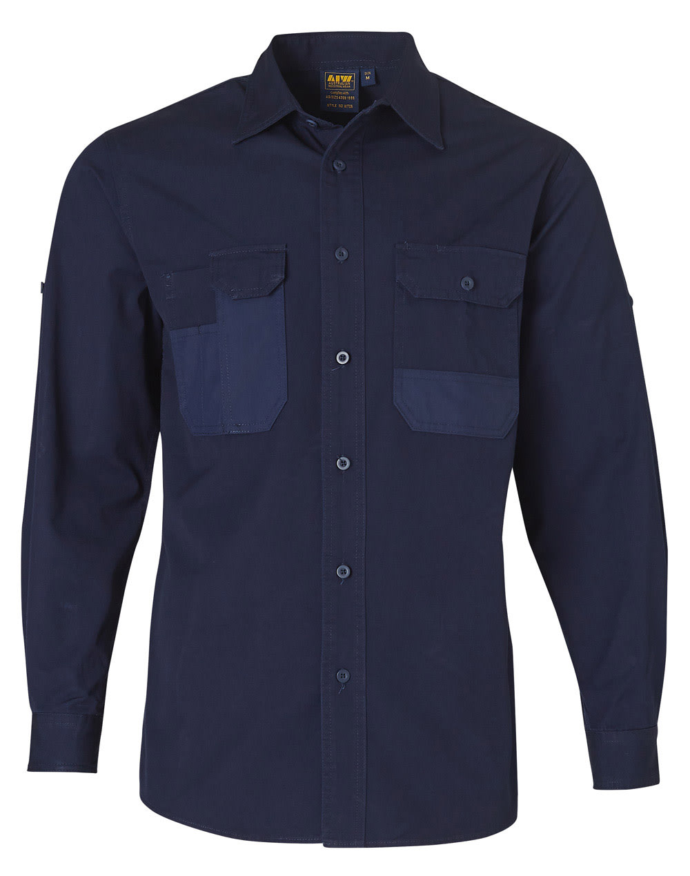 Fine Duck Weave Dura-Wear Long Sleeve Work Shirt - Image 4